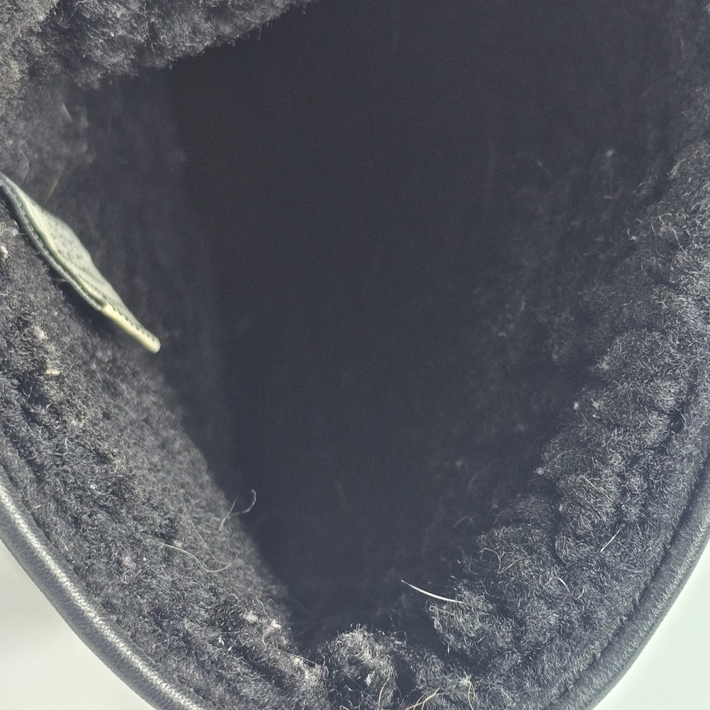 Ugg Womens Black Brooks Shearling Lined Winter Casual Suede and Leather Size 7 - Picture 9 of 14